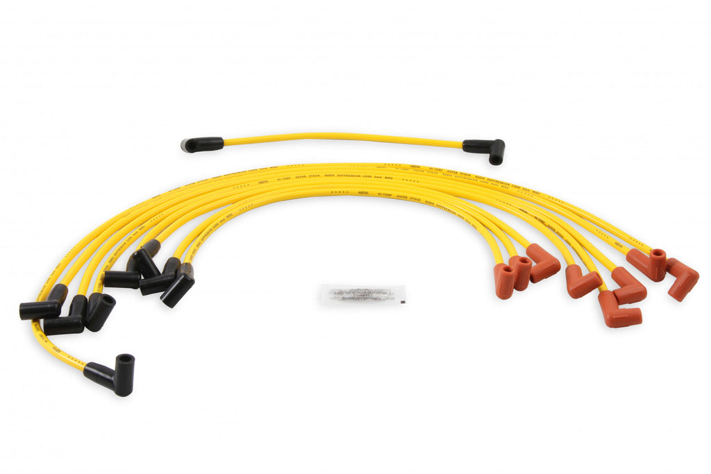 ACCEL Spark Plug Wire Set - 8mm - Yellow with HEI Stock Style Boots - eliteracefab.com