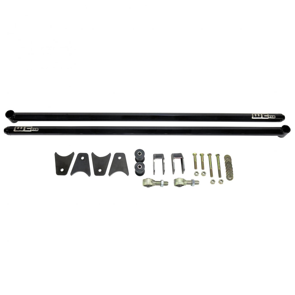 Wehrli 99-18 Ford/Dodge ECLB & CCLB 68in Traction Bar Kit - Gloss Black - eliteracefab.com