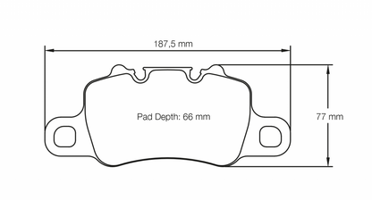 Pagid Porsche 991/2 R, Turbo, Cayman GT4, GT2, GT3, GT3-RS RSC1 Rear Brake Pads PAGID Racing