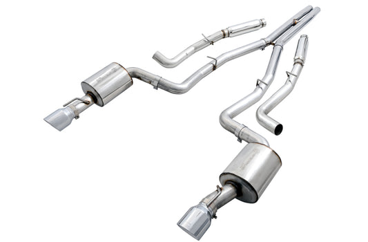 AWE Tuning 2017+ Dodge Charger 5.7L Touring Edition Exhaust - Non-Resonated - Chrome Silver Tips AWE Tuning