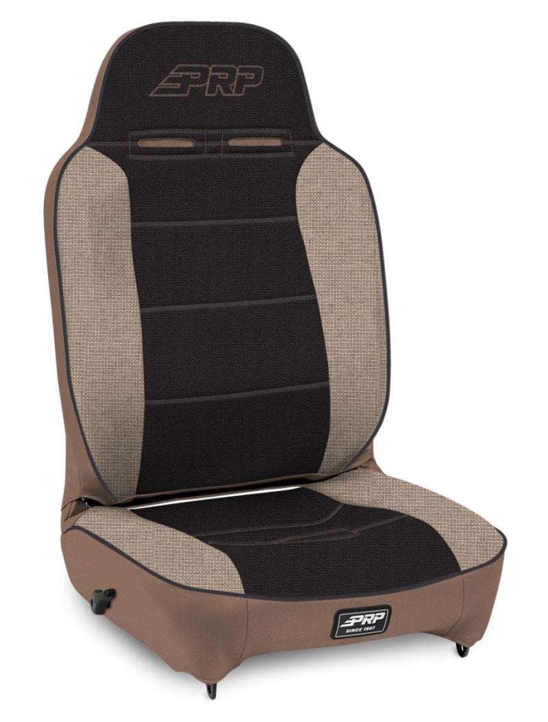 PRP Enduro High Back Reclining Suspension Seat (Passenger Side) - Tan / Black A13011045-64