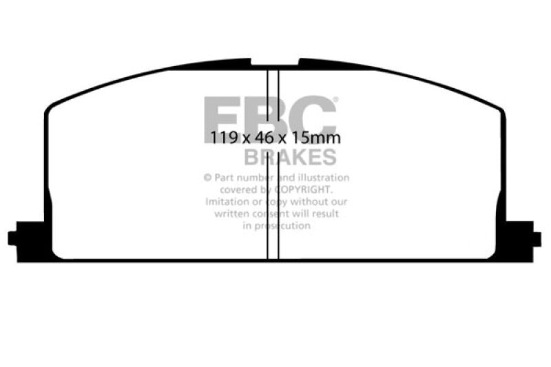 EBC 83-86 Toyota Camry 2.0 Redstuff Front Brake Pads - eliteracefab.com