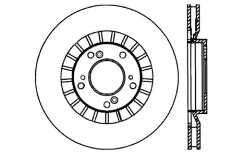 StopTech 00-09 S2000 Slotted & Drilled Right Front Rotor - eliteracefab.com