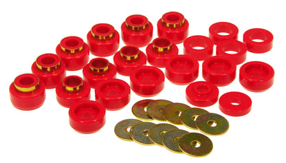 Prothane 87-96 Jeep Wrangler Body Mount - Red - eliteracefab.com