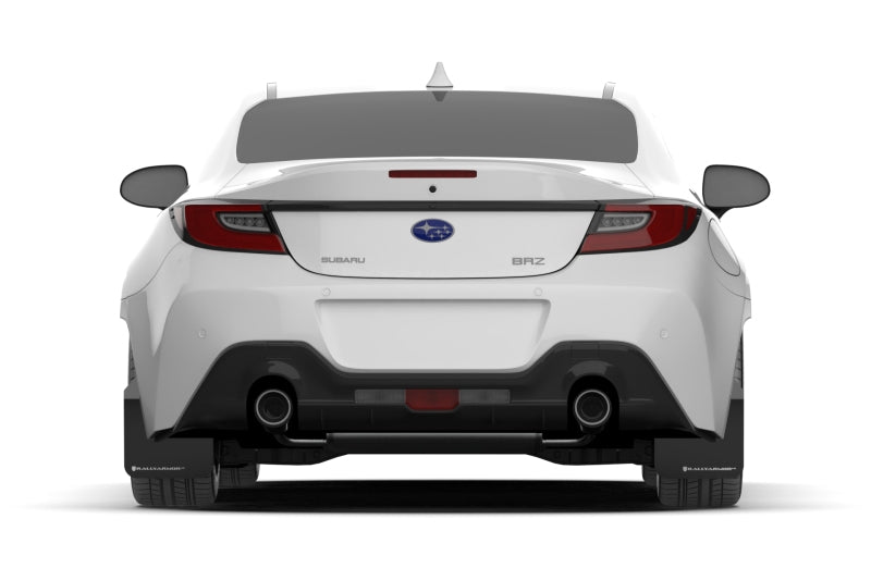 Rally Armor 2022+ Subaru BRZ / 2022+ Toyota GR86 Black UR Mud Flap w/ White Logo Rally Armor