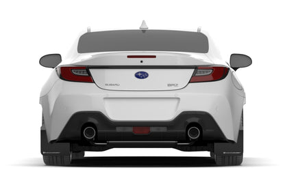 Rally Armor 2022+ Subaru BRZ / 2022+ Toyota GR86 Black UR Mud Flap w/ White Logo Rally Armor