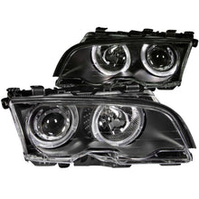 Load image into Gallery viewer, ANZO USA Bmw 3 Series E46 4dr Projector Headlights W/ Halo Black; 1999-2001 - eliteracefab.com