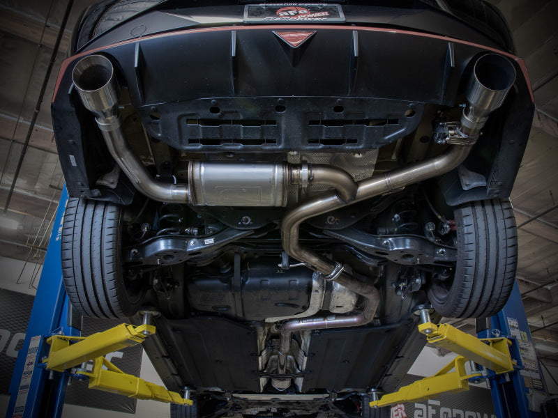 aFe Takeda Hyundai Elantra N 22-23 L4-2.0L (t) 3in SS Axle-Back Exhaust System w/ Black Tips aFe