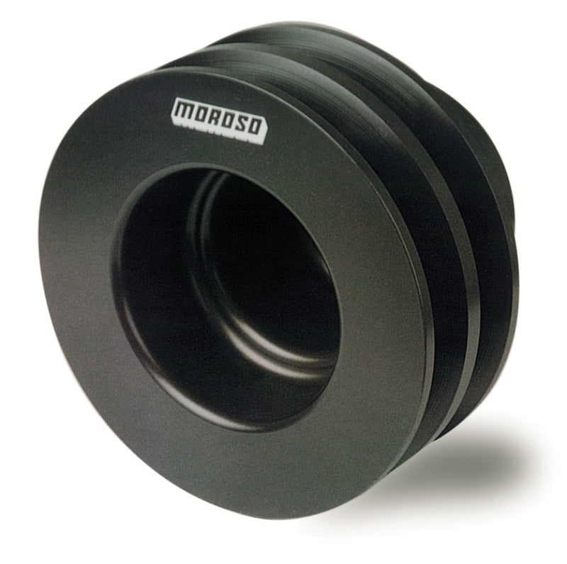 Moroso Chevrolet Small Block (w/Long Pump) Crankshaft Pulley - Double Groove - Billet Aluminum Moroso