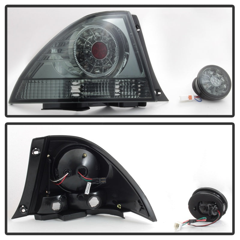 Spyder 01-03 Lexus IS300 LED Tail Lights w/Inner Trunk Lights - Smoke (ALT-YD-LIS300-LED-SET-SM) - eliteracefab.com