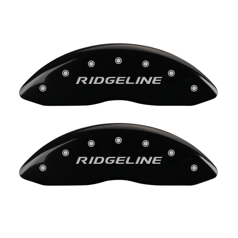 MGP 4 Caliper Covers Engraved Front & Rear Ridgeline Black Finish Silver Char 2019 Honda Ridgeline MGP