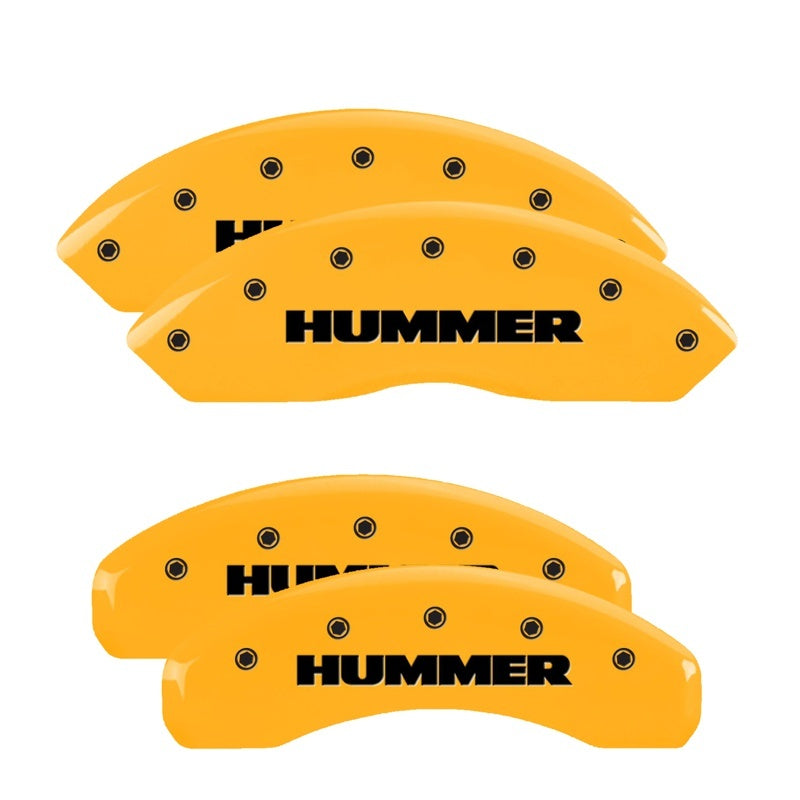 MGP 4 Caliper Covers Engraved Front & Rear MGP Yellow Finish Black Char 2007 Buick Lucerne MGP