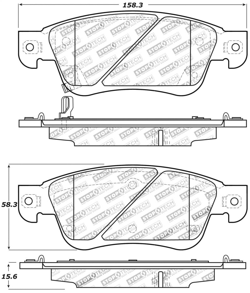 StopTech Performance 07-08 Infiniti G35 2WD Sedan / 08 Infiniti G37 Coupe Front Brake Pads - eliteracefab.com