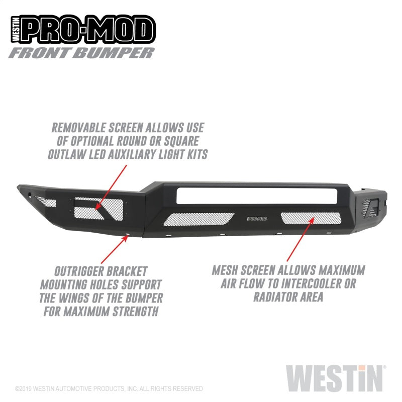 Westin 16-20 Toyota Tacoma Pro-Mod Front Bumper Westin