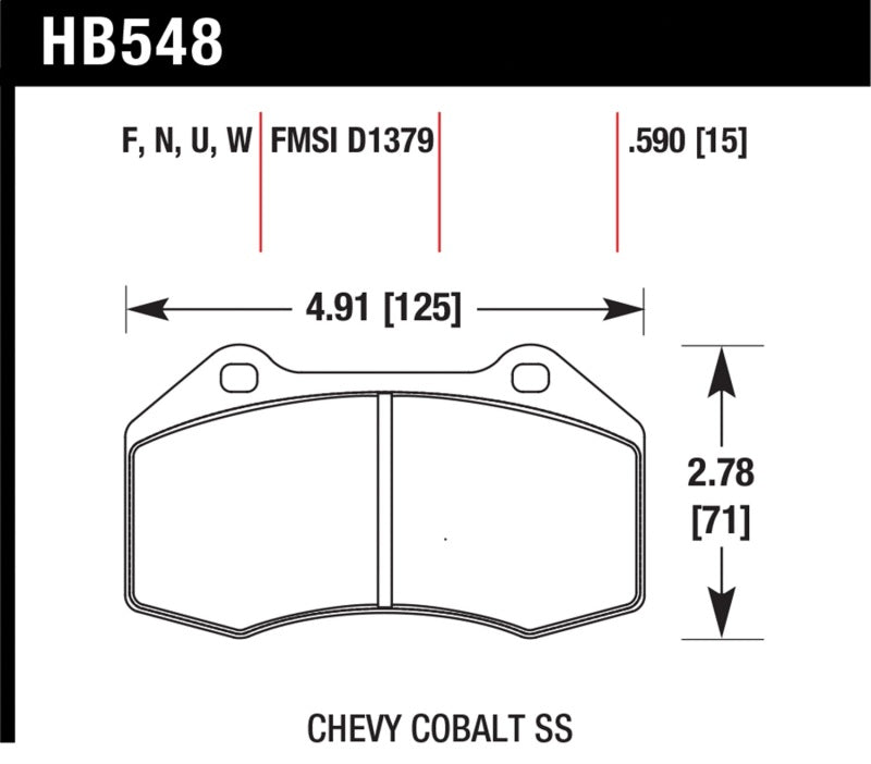 Hawk 07-10 Chevy Cobalt w/Brembo Front Calipers DTC-30 Front Race Pads - eliteracefab.com