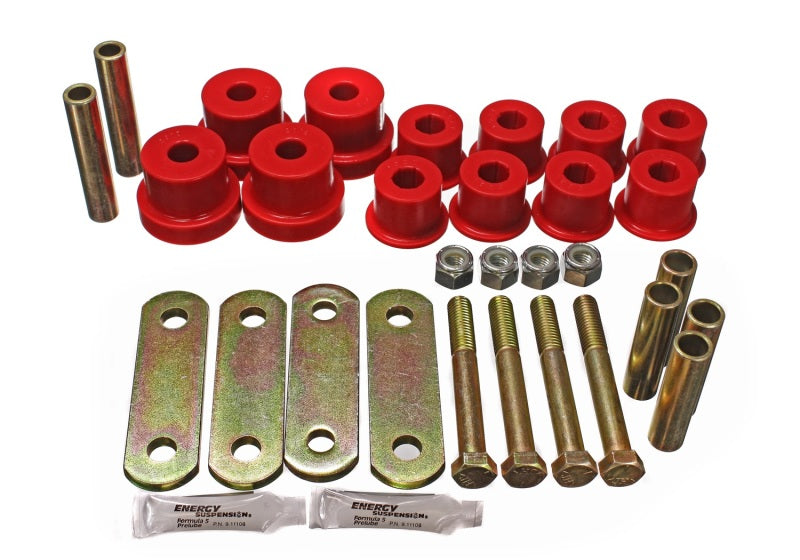 Energy Suspension 67-81 Chevrolet Camaro Red Heavy Duty Shackle Set (Includes Hardware)