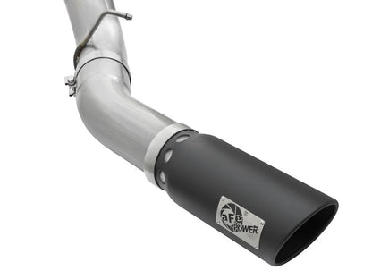 aFe Atlas Exhaust 5in DPF-Back Aluminized Steel w/ Black Tips 16-17 GM Diesel Truck V8-6.6L (td) aFe