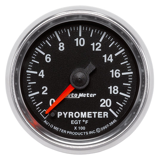 Autometer GS 0-2000 degree F Full Sweep Electronic Pyrometer Gauge 3845