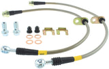 STOPTECH 08-09 SUBARU STI / 13 SUBARU BRZ / 13 SCION FR-S STAINLESS STEEL REAR BRAKE LINES, 950.47508