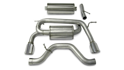 Corsa 06-08 Hummer H3 3.5L Polished Sport Cat-Back Exhaust CORSA Performance