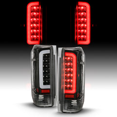 ANZO 1987-1996 Ford F-150 LED Taillights Black Housing Clear Lens (Pair) - eliteracefab.com