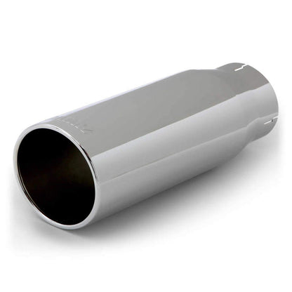 Banks Power Tailpipe Tip Kit - SS Round Straight Cut - Chrome - 3.5in Tube - 4.38in X 12in Banks Power