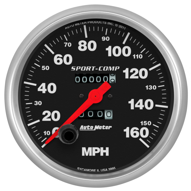 AutoMeter Gauge Speedometer 5in. 160MPH Mechanical Sport-Comp 3995