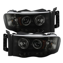 Load image into Gallery viewer, Spyder Dodge Ram 1500 02-05 03-05 Projector Headlights LED Halo LED Blk Smke PRO-YD-DR02-HL-BSM - eliteracefab.com