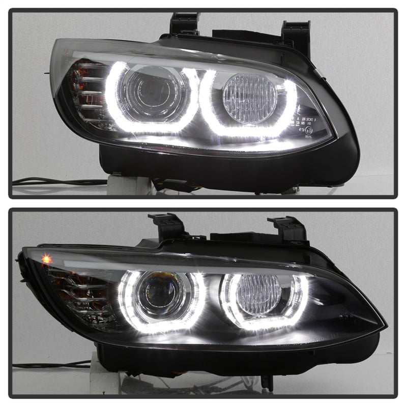 Spyder 08-10 BMW F92 3 Series Projector Headlights - LED DRL - Black (PRO-YD-BMWE9208-DRL-BK) - eliteracefab.com