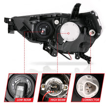 Load image into Gallery viewer, ANZO 14-18 Toyota 4 Runner Plank Style Projector Headlights Chrome w/ Amber - eliteracefab.com