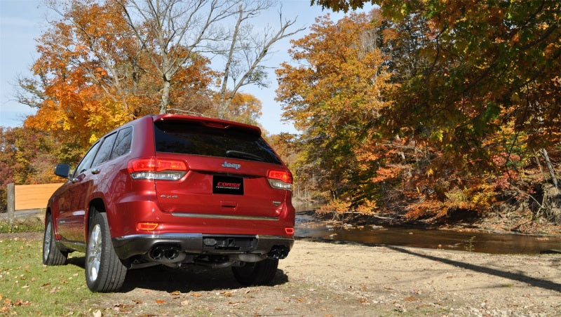 Corsa 14-16 Jeep Grand Cherokee Summit Edition Black 2.5in Dual Rear Exit Cat-Back Exhaust - eliteracefab.com