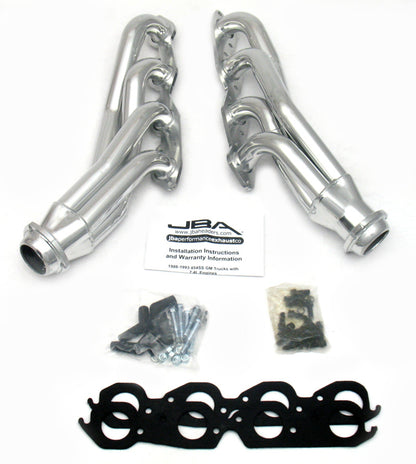 JBA 88-93 GM Truck 7.4L BBC w/o A.I.R. 1-3/4in Primary Silver Ctd Cat4Ward Header JBA