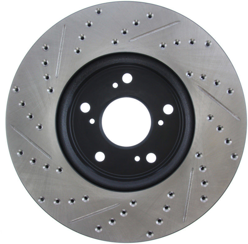 StopTech Slotted & Drilled Sport Brake Rotor Front Left 13 Honda Accord Sport - eliteracefab.com