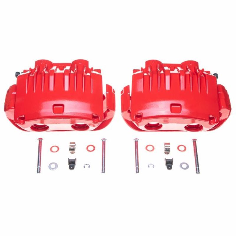 Power Stop 94-98 Ford Mustang Front Red Calipers w/Brackets - Pair PowerStop