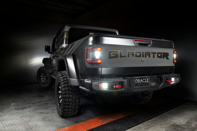 Oracle Rear Bumper LED Reverse Lights for Jeep Gladiator JT w/ Plug & Play Harness - 6000K - eliteracefab.com