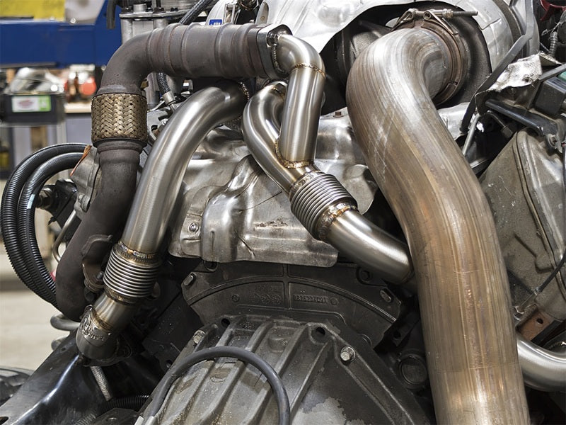 aFe Twisted Steel Power Package Up-Pipes / Manifold 08-10 Ford Diesel Trucks V8 6.4L (td) aFe
