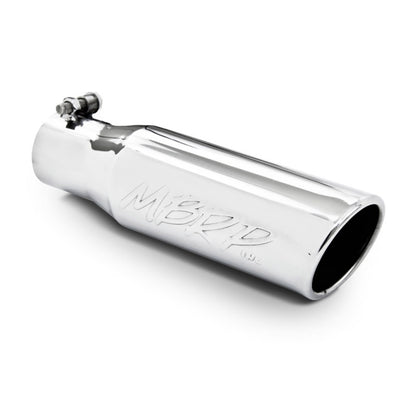 MBRP Universal Tip 3in O.D. Angled Rolled End 2 inlet 10 length - eliteracefab.com