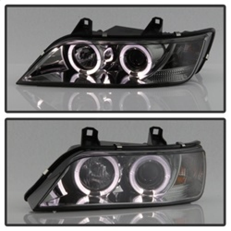 Spyder BMW Z3 96-02 Projector Headlights LED Halo Smoke High H1 Low H1 PRO-YD-BMWZ396-HL-SM - eliteracefab.com