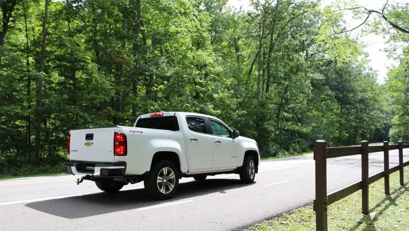 Corsa 2017 Chevrolet Colorado 3.7L Extended Cab Sport Cat-Back System Single Rear Exit Black Tips - eliteracefab.com