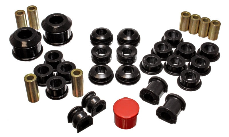 Energy Suspension 02-04 Acura RSX (includes Type S) Black Hyper-Flex Master Bushing Set - eliteracefab.com