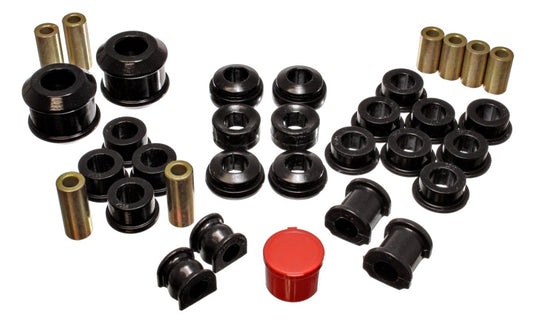 Energy Suspension 02-04 Acura RSX (includes Type S) Black Hyper-Flex Master Bushing Set - eliteracefab.com