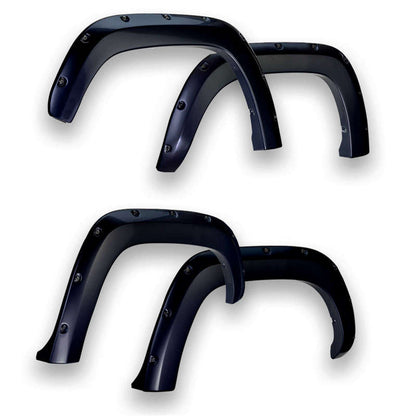 EGR 14+ Chev Silverado 6-8ft Bed Bolt-On Look Color Match Fender Flares - Set - Black - eliteracefab.com