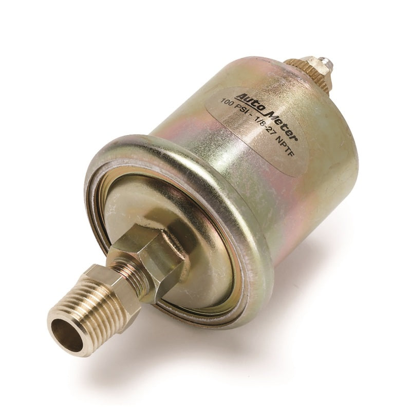 AutoMeter SENSOR; OIL PRESSURE; 0-100PSI; 1/8in. NPT MALE; FOR SHORT SWEEP ELEC. - eliteracefab.com