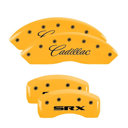 MGP 4 Caliper Covers Engraved Front & Rear GMC Yellow Finish Black Char 2007 GMC Savana 1500 MGP