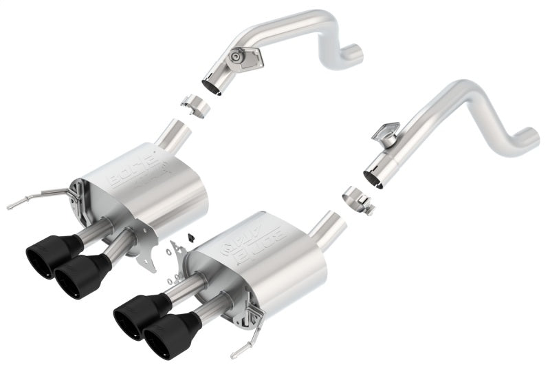 Borla 14-18 C7 Corvette Stingray Axle-Back ATAK Exhaust 2.75in To Muffler Dual 2.0in Out 4.25in Tip - eliteracefab.com