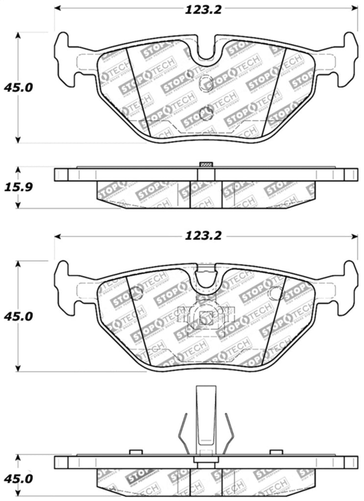 STOPTECH PERFORMANCE 01-02 BMW Z3 / 03-09 Z4 / 10/90-07 3 SERIES / 99-09 SAAB 9-5 REAR BRAKE PADS, 309.06920 - eliteracefab.com