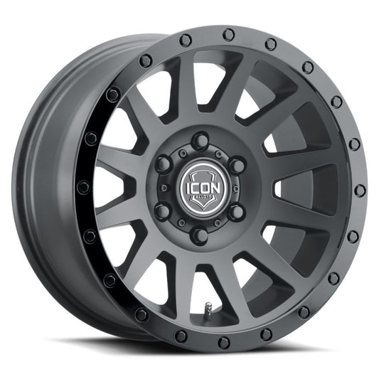 ICON Alloys Compression 18x9 6x5.5 0mm 5" Backspacing Double Black Wheel - 2018908350DB