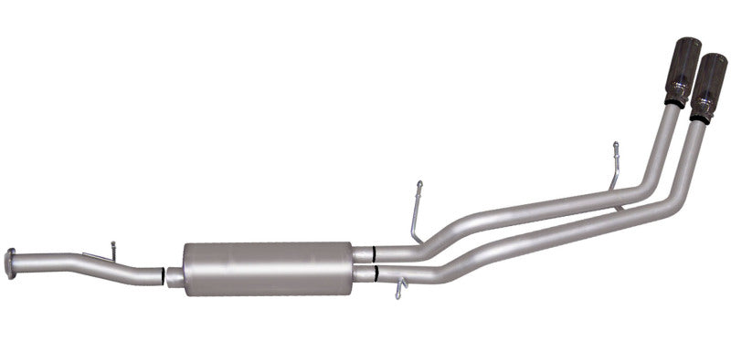 Gibson 07-12 Chevrolet Avalanche LS 5.3L 2.25in Cat-Back Dual Sport Exhaust - Aluminized - eliteracefab.com