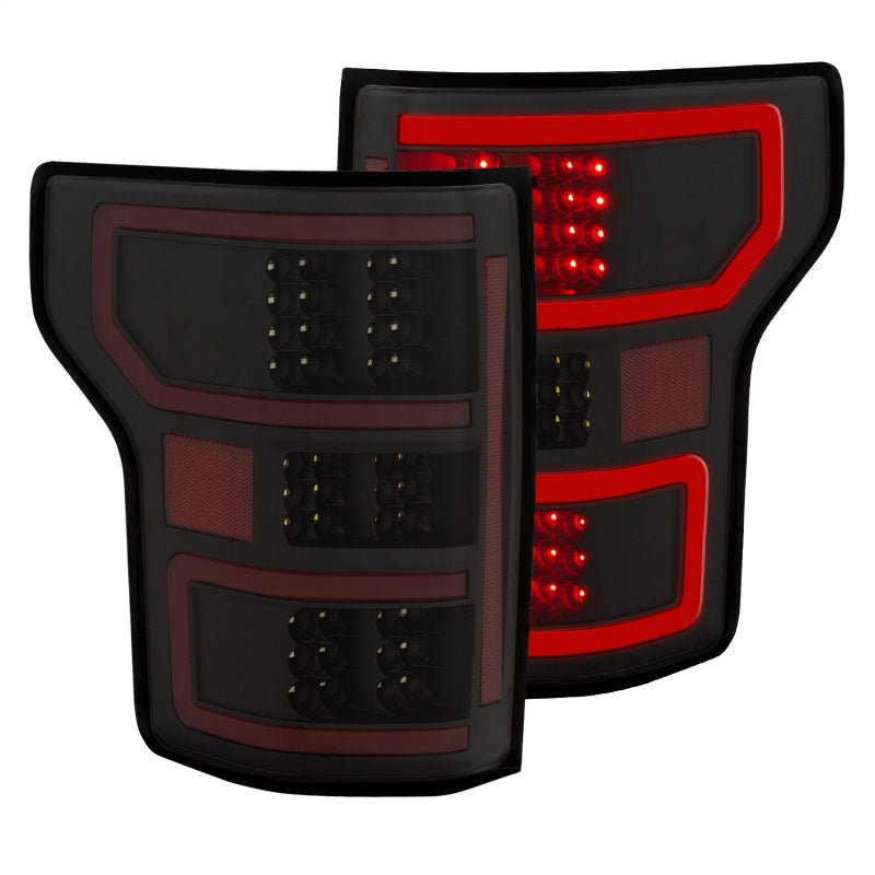 ANZO USA Ford F-150 Led Taillights Black; 2018-2017 - eliteracefab.com