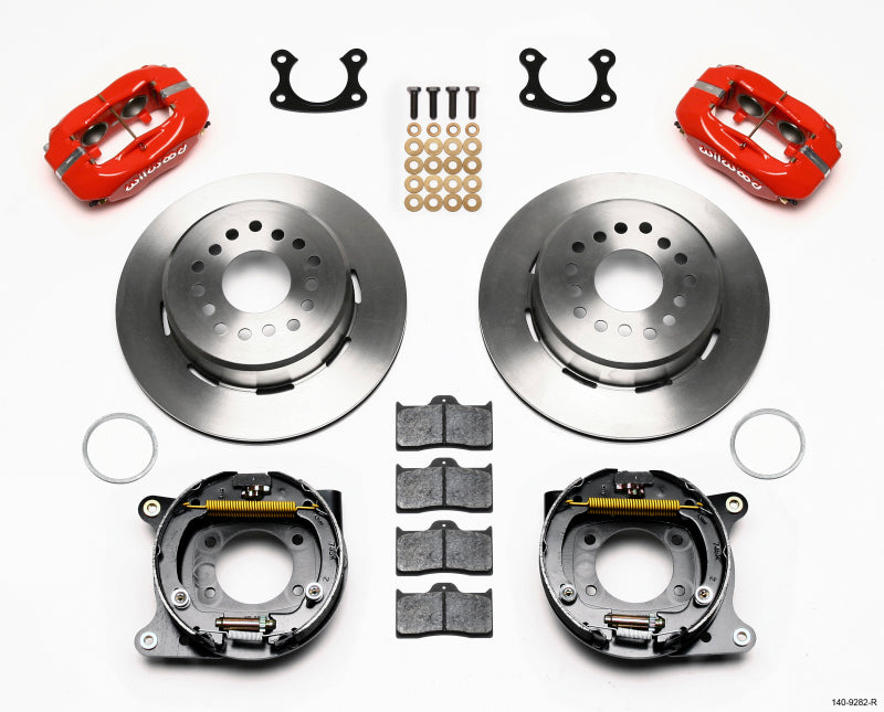 Wilwood Forged Dynalite P/S Park Brake Kit Red Small Ford 2.50in Offset Wilwood